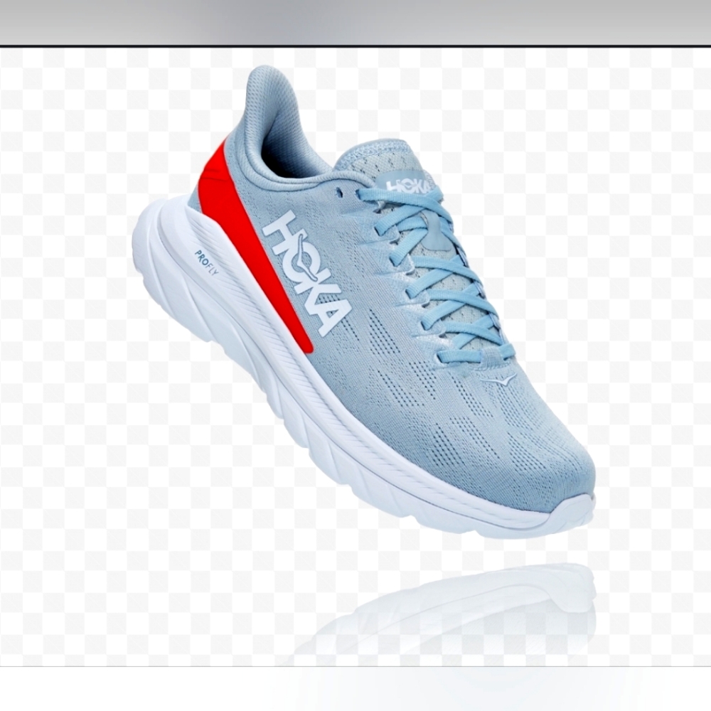 Hoka One Mach 4 Profly Blue Running Sneaker Women 9.5 or Men 8